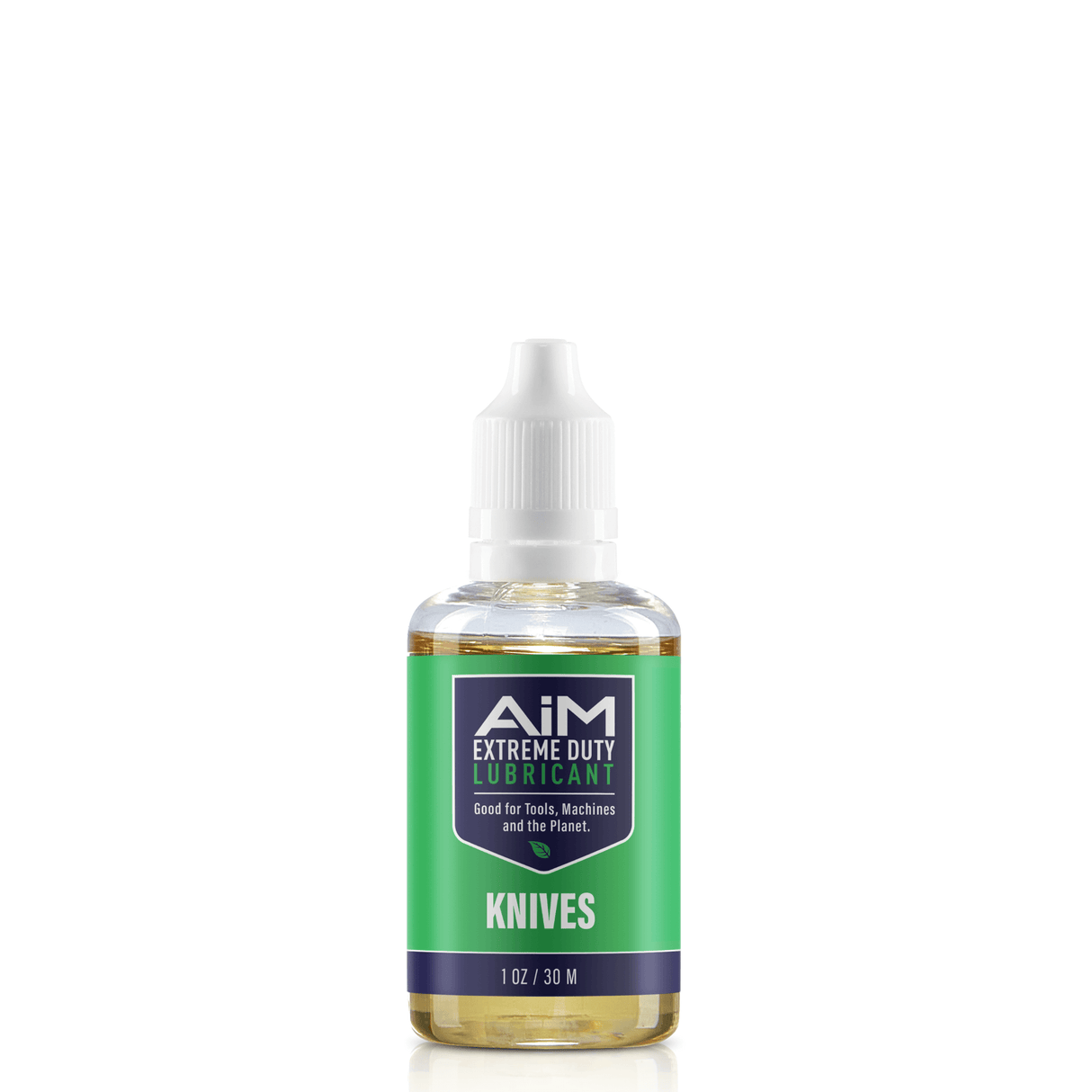 Alt Tag: AiM Knives Lubricant (Specialty, 1 oz) knife pivot oil prevents corrosion, repels grit and lint, helps stiff blades fall shut