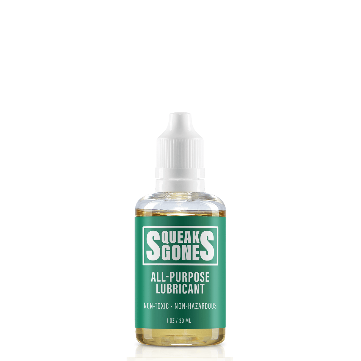Alt Tag: SqueaksGone All-Purpose Lubricant (Specialty, 1 oz) bottle—silencer in a bottle to stop door hinge, ceiling fan, and cabinet latch squeaks fast