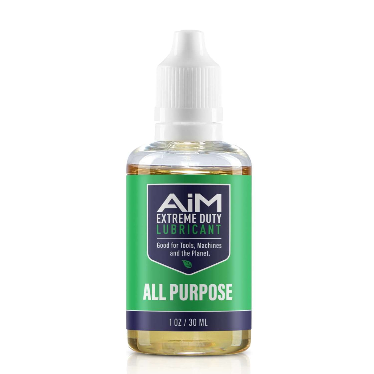 Alt Tag: AiM Extreme Duty all purpose lubricant 1oz bottle with precision needle tip for knife pivots and garage maintenance