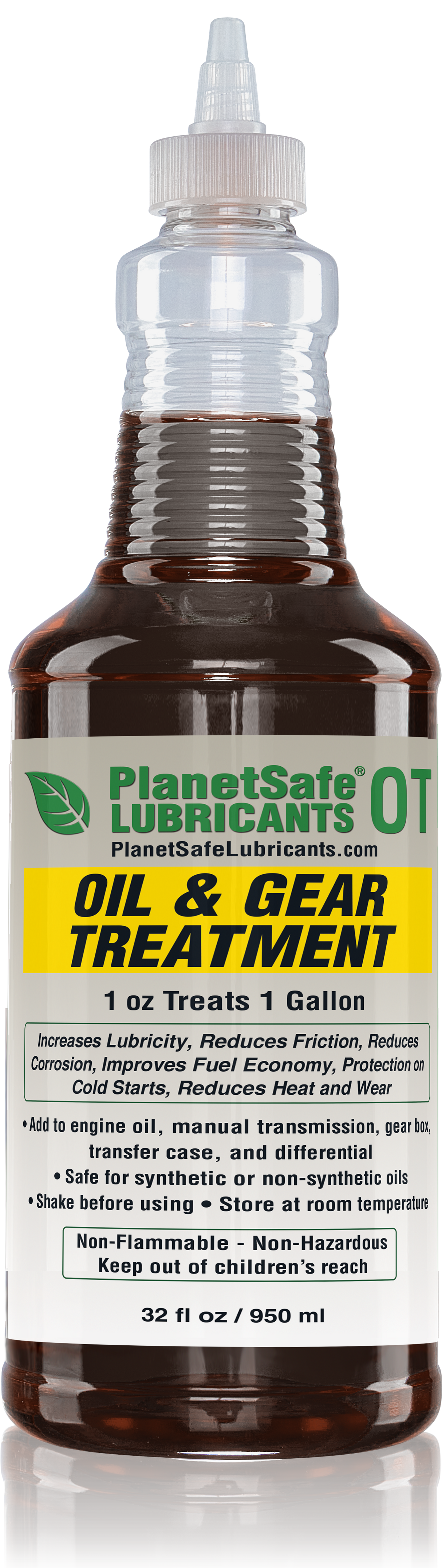 OT Oil & Gear Treatment (Additive, 32oz + yorker applicator) - eco friendly, non toxic, biodegradable lubricant for engines and equipment.