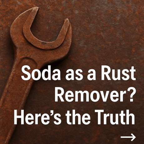 Soda as a Rust Remover? Here's the Truth. Rusty wrench background.