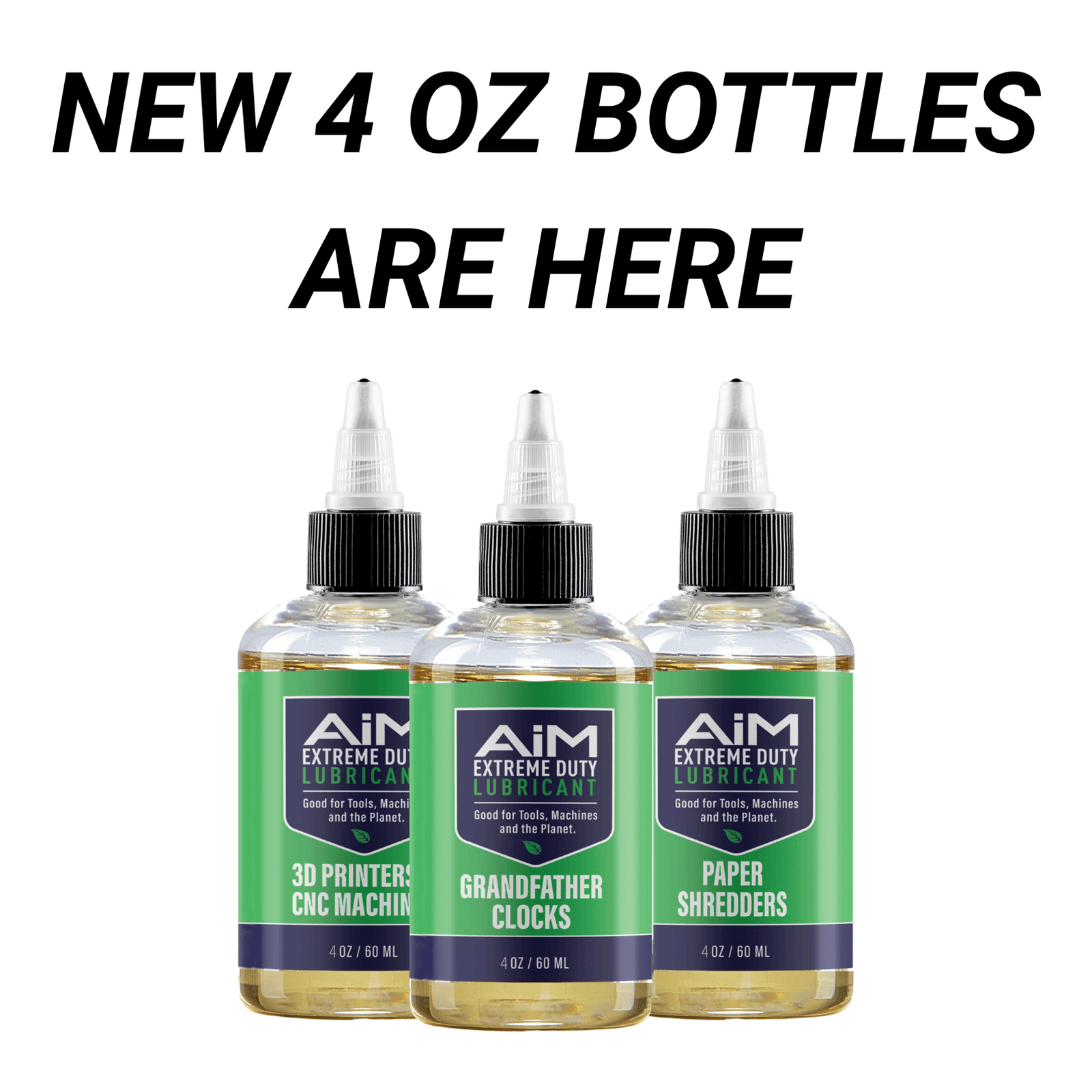 New 4 oz Bottles Are Here - AIM Extreme Duty Lubricant for 3D Printers, Clocks, and Paper Shredders