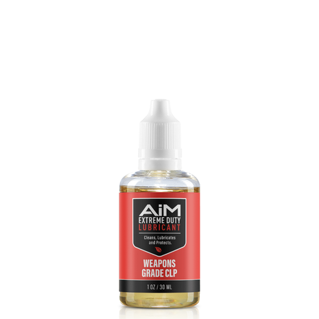 AiM Weapons Grade CLP (1oz + precision applicator), rust prevention, eco-friendly lubricant for firearm maintenance.