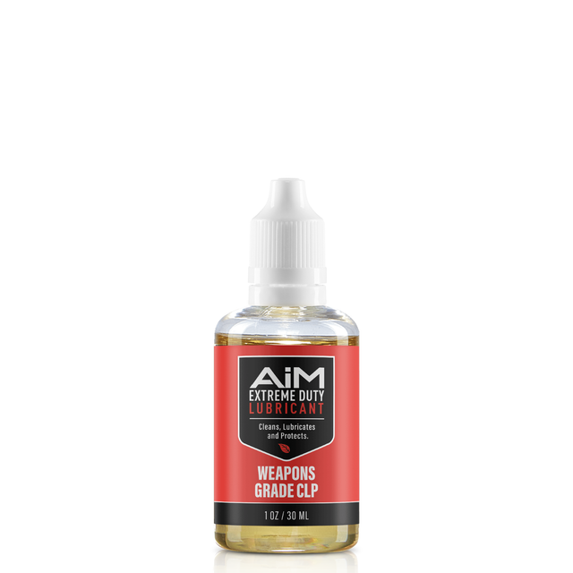 AiM Weapons Grade CLP (1oz + precision applicator), rust prevention, eco-friendly lubricant for firearm maintenance.