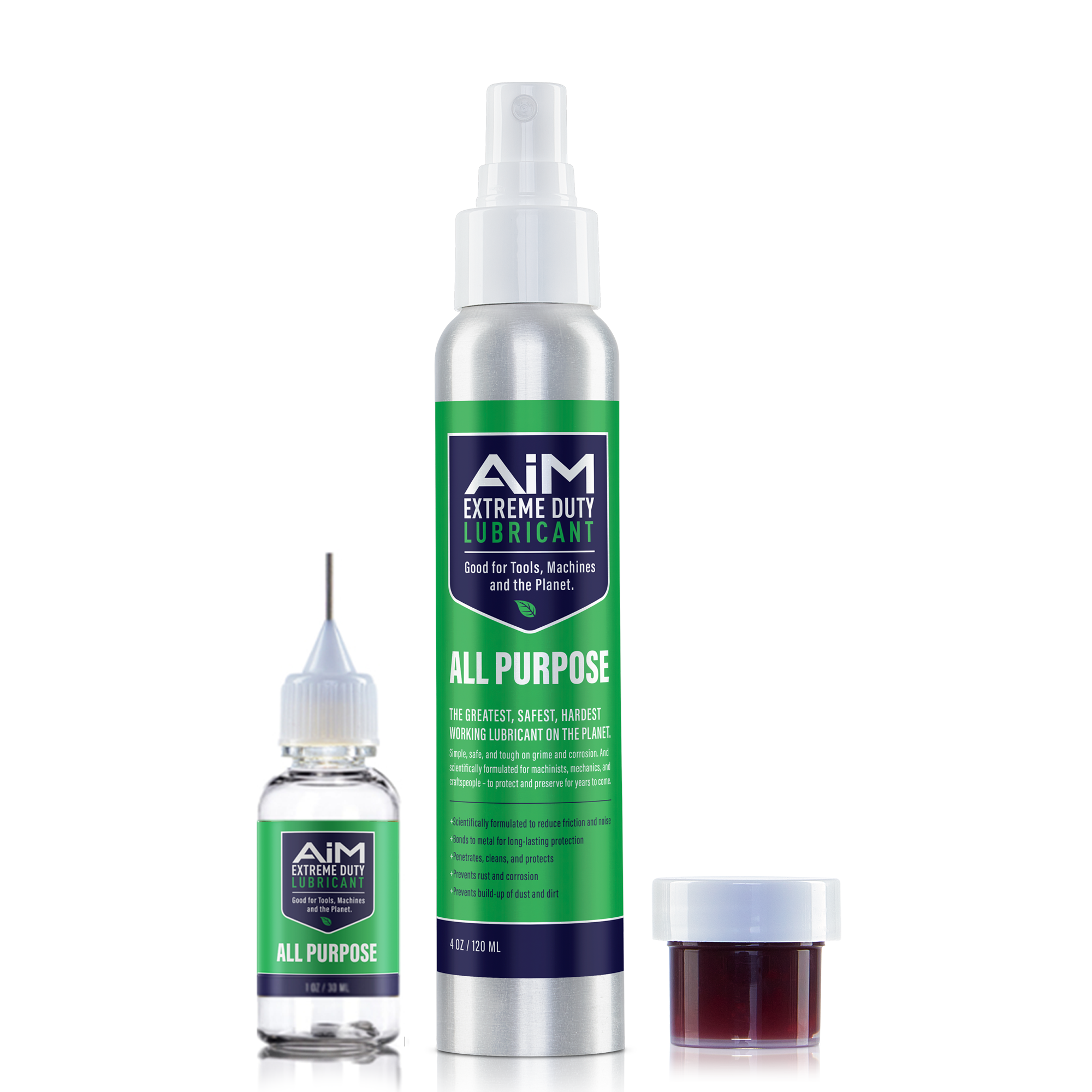 AiM Extreme Duty Lubricant | Exercise Equipment Lube | Small Kit | 4oz sprayer + 0.25 oz grease + precision bottle