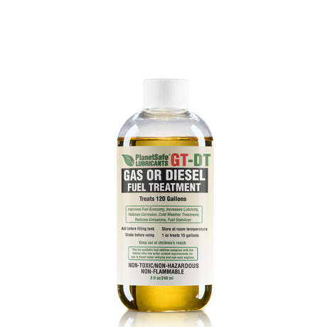GT-DT Gas or Diesel Fuel Treatment Additive 8oz for improved engine performance and fuel efficiency