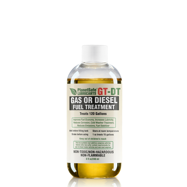 GT-DT Gas or Diesel Fuel Treatment Additive 8oz for improved engine performance and fuel efficiency