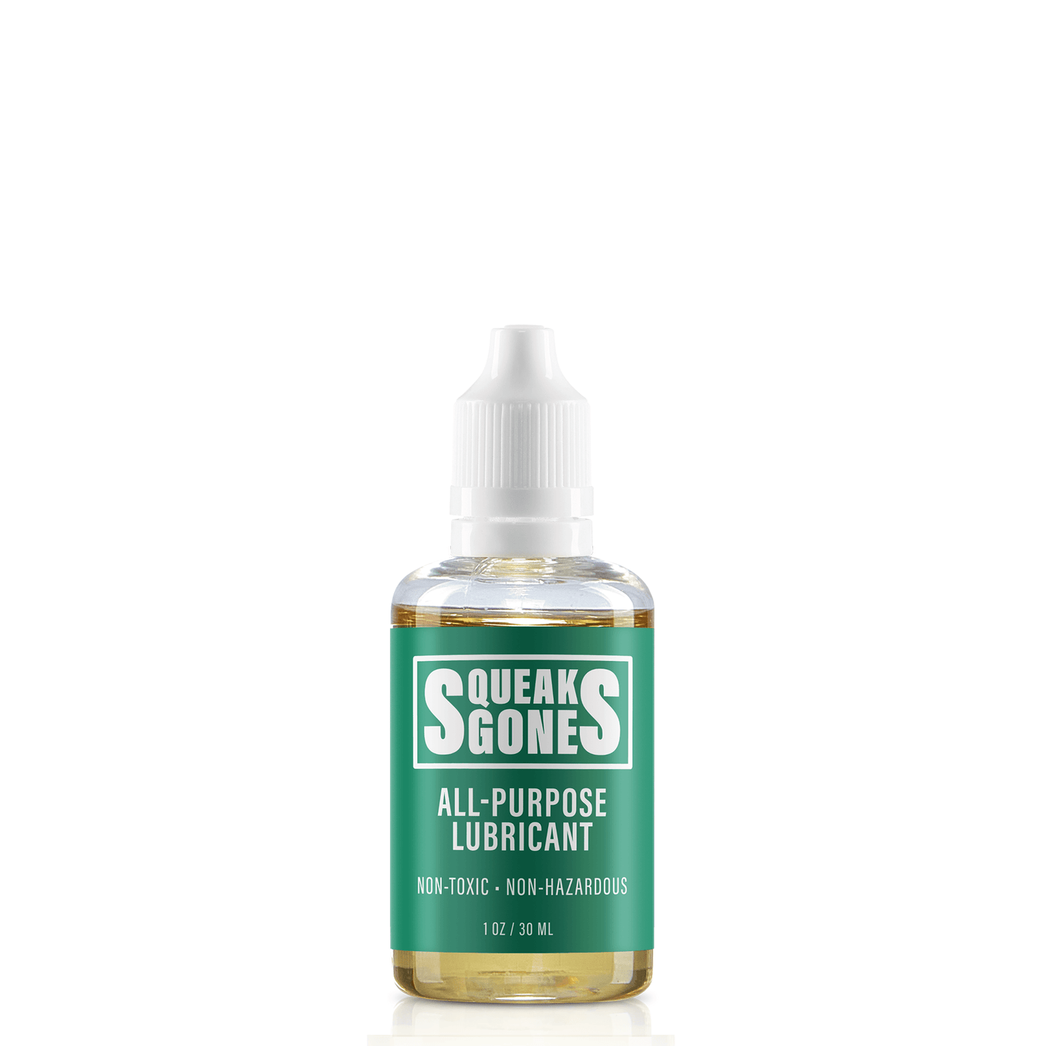 Alt Tag: SqueaksGone All-Purpose Lubricant (Specialty, 1 oz) bottle—silencer in a bottle to stop door hinge, ceiling fan, and cabinet latch squeaks fast