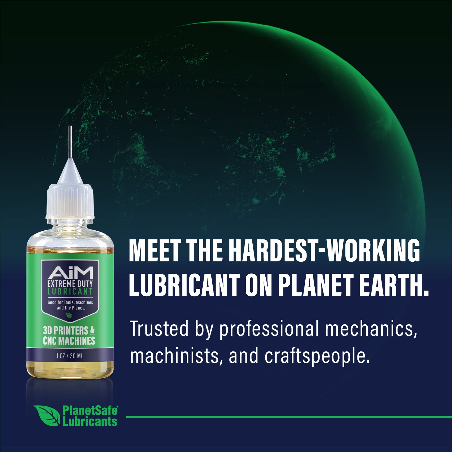 PlanetSafe AIM 3D Printer and CNC Machine Lubricant - Extreme Duty Lubricant, Non-Toxic, Odorless, 1oz - Scientifically Formulated Oil for 3D Printers and CNC Machines - Cleans, Penetrates, Protects- worlds best