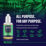 AiM Bike Chain Lubricant (Specialty, 1 oz) - All-purpose lubricant ideal for chains, tools, and machines, offering long-lasting protection.