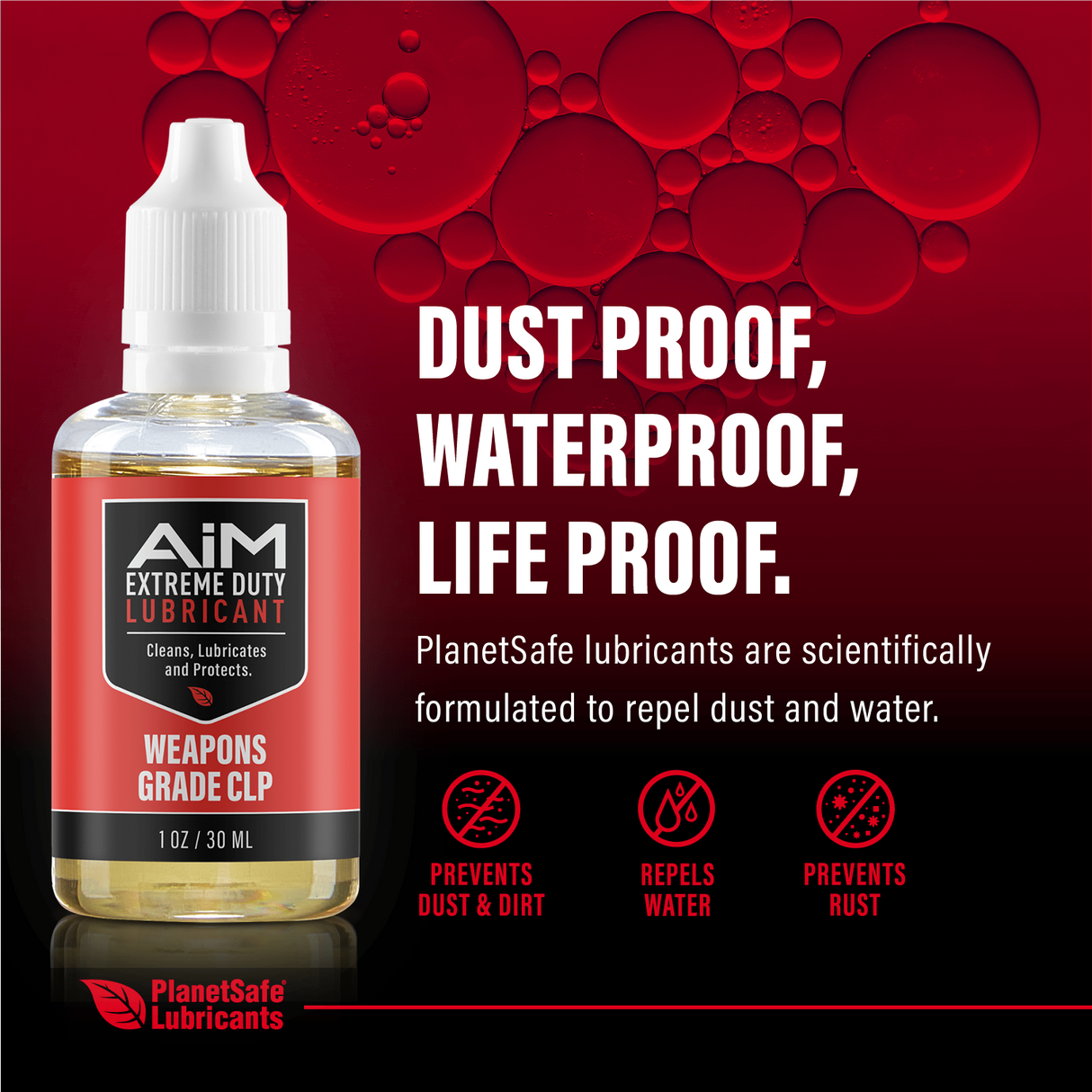 AiM Weapons Grade CLP Bundle (0.70oz + 1oz + 1oz) - Dust proof, waterproof protection for firearms, non toxic, eco friendly, made in USA.