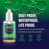 AiM Grandfather Clocks Lubricant (Specialty, 1 oz) bottle - needle-tip clock oil repels dust and water, prevents rust, safe for brass gears