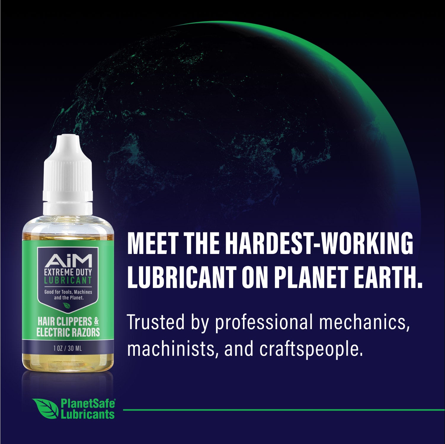 Hair Clipper, Trimmer, and Electric Razor Lubricant Oil - PlanetSafe AIM Extreme Duty Lubricant 1oz