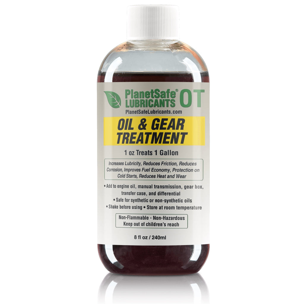 PlanetSafe OT Oil Treatment 8oz Oil and Gear Treatment - Worlds best - non-toxic - scientifically proven - oil treatment - Harley Davidson engine pinging