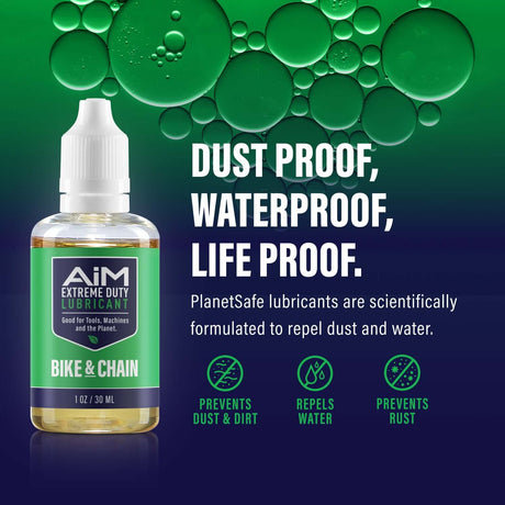 AiM Bike & Chain Lubricant Bundle (1 oz precision & 2 oz yorker) dust-proof waterproof bike chain lube bottle with needle tip