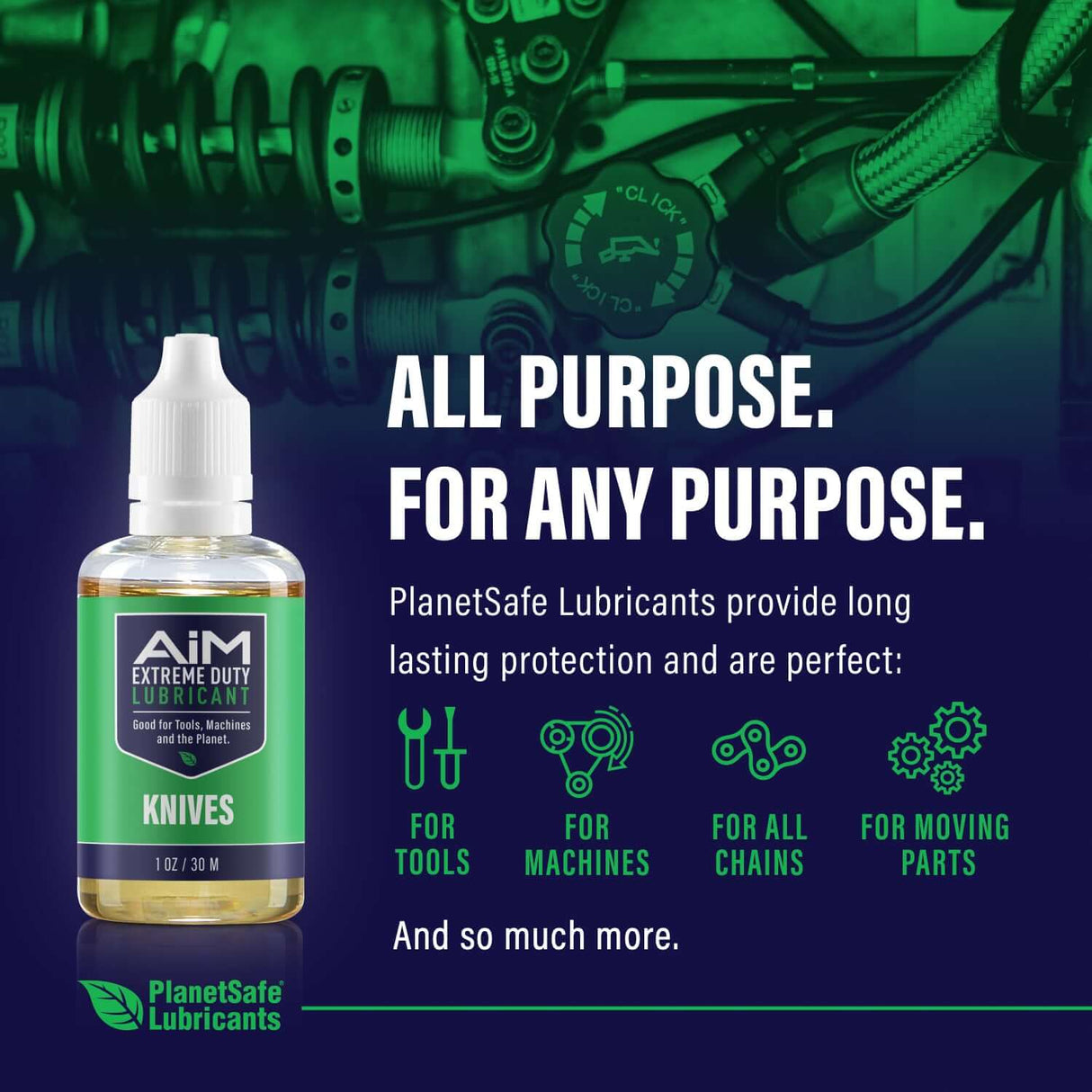 AiM Knives Lubricant (Specialty, 1 oz) bottle all-purpose knife lubricant for smooth fall-shut action, pivot protection, corrosion prevention
