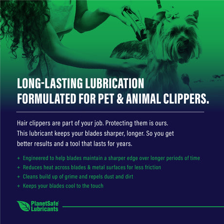 AiM Pet Clipper Lubricant (Specialty, 1oz) for rust prevention and long-lasting lubrication for clippers, non-toxic and eco-friendly.