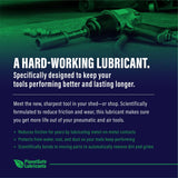 AiM Pneumatic Tool Lubricant (Specialty, 1 oz) keeps air tools at peak performance; eco-friendly, rust prevention, and non-toxic lubricant.