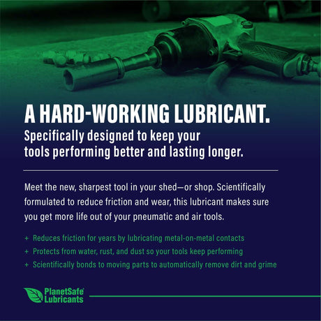 AiM Pneumatic Tool Lubricant (Specialty, 1 oz) keeps air tools at peak performance; eco-friendly, rust prevention, and non-toxic lubricant.
