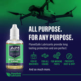 AiM RC Cars, Planes & Drones Lubricant (Specialty, 1 oz) bottle with all-purpose protection text for RC parts, chains, and moving parts