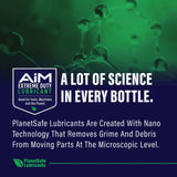 Alt Tag: AiM Bike & Chain Lubricant Bundle (1 oz precision & 2 oz yorker) science-backed lubricant ad, removes grime and debris