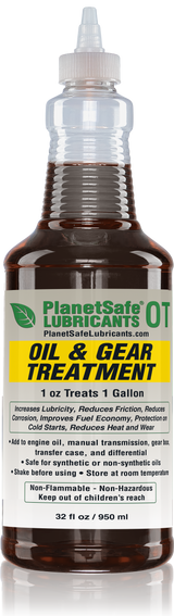 OT Oil & Gear Treatment (Additive, 32oz + yorker applicator) - eco friendly, non toxic, biodegradable lubricant for engines and equipment.
