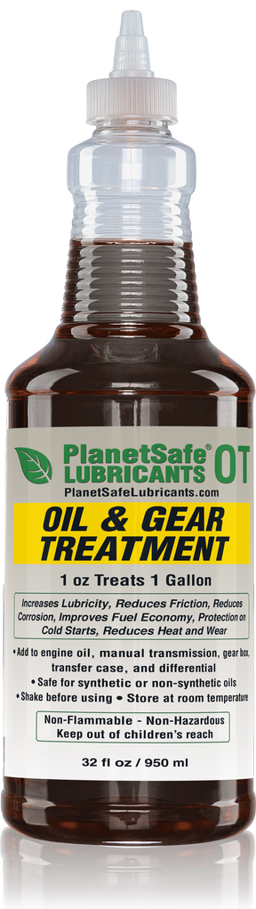 OT Oil & Gear Treatment (Additive, 32oz + yorker applicator) - eco friendly, non toxic, biodegradable lubricant for engines and equipment.