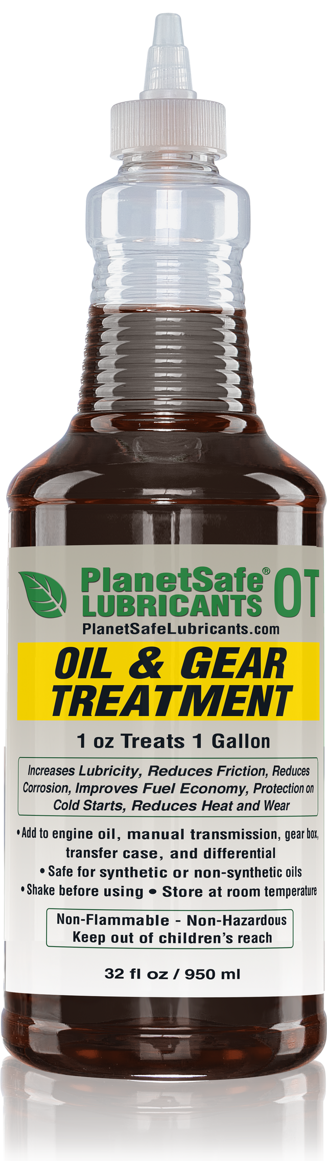 OT Oil & Gear Treatment (Additive, 32oz + yorker applicator) - eco friendly, non toxic, biodegradable lubricant for engines and equipment.