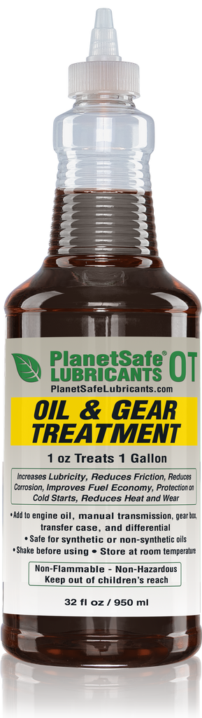 OT Oil & Gear Treatment (Additive, 32oz + yorker applicator) - eco friendly, non toxic, biodegradable lubricant for engines and equipment.