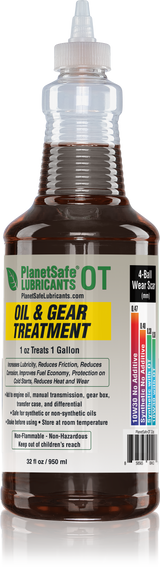 OT Oil & Gear Treatment (Additive, 32oz + yorker applicator) eco-friendly lubricant for engines and rust prevention.