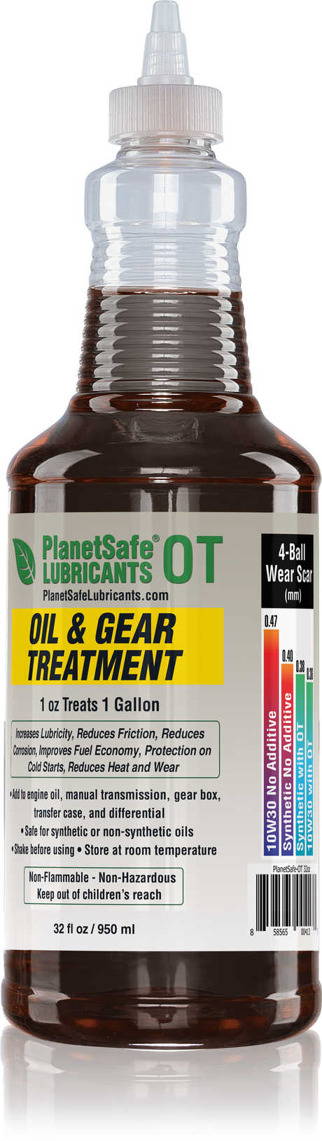 OT Oil & Gear Treatment (Additive, 32oz + yorker applicator) eco-friendly lubricant for engines and rust prevention.